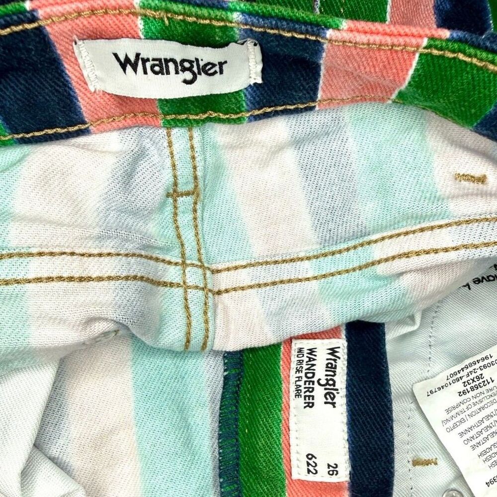 ANTHROPOLOGIE Wrangler Mulitcolor Stripe Wide Leg Pants Size: 26 - Picture 6 of 6